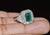 Gia Certified 3.98ct Natural Zambian Emerald & Diamond Tiered Halo Milgrain 18k White Gold Ring, Size 6.5 For Sale - Image 10 of 16