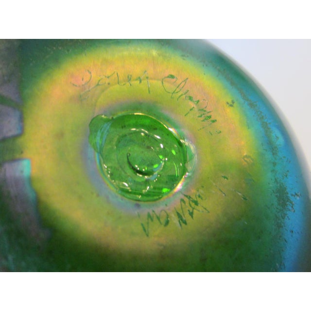 Loren Chapman California Artist Abstract Expressionist Signed Glass Vase For Sale - Image 15 of 18