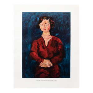 1950s After Chaïm Soutine "Young Girl in Red", First Edition Swiss Full-Color Print