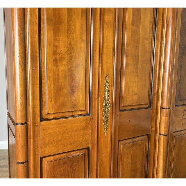 Metal Vintage French Carved 6-Door Armoire For Sale - Image 7 of 17