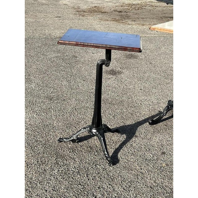 Industrial Factory Edwardian Metal Cast Iron & Wood Machinists Tables, Set of 3 For Sale - Image 18 of 18