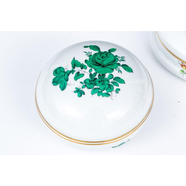 Mid 20th Century Vintage Augarten Wien Porcelain Vases & Lidded Boxes - Set of 5 For Sale - Image 5 of 5