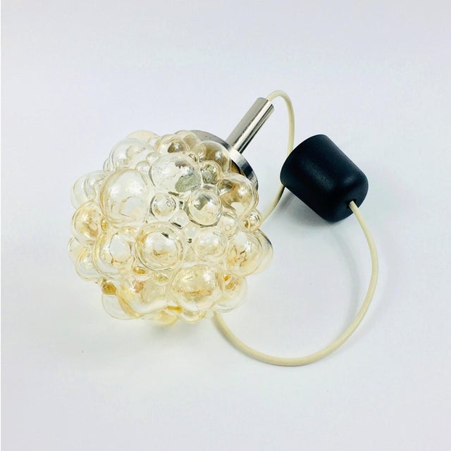 Mid-Century Modern Amber Bubble Glass Pendant by Helena Tynell for Limburg, 1960s For Sale - Image 6 of 8