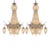 1960s French Silver Bronze Deer Chandeliers - Pair For Sale