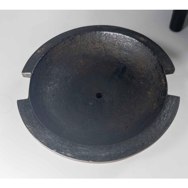 Black 17-19th Century Chinese Cast Iron Censer With Bronze Inlay For Sale - Image 8 of 14