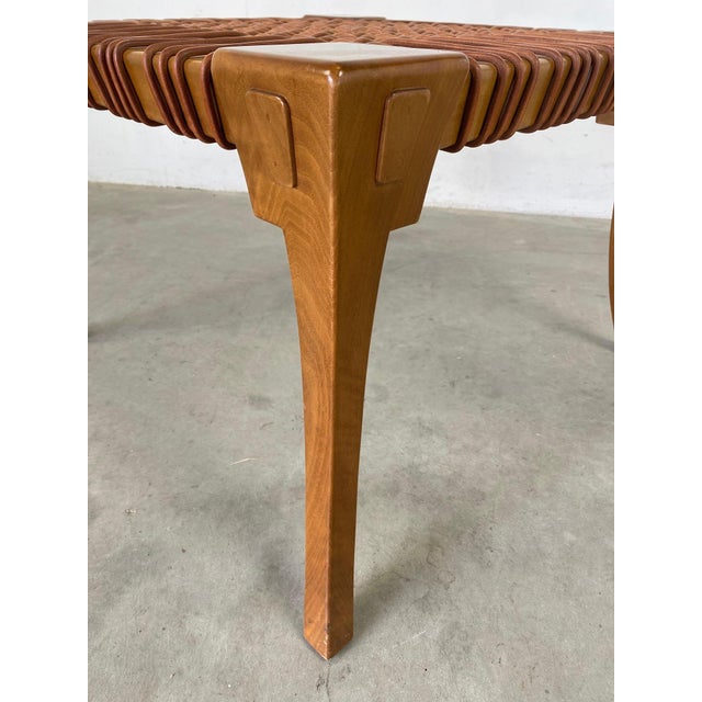 Wood Klismos Stool by T.H. Robsjohn-Gibbings for Saridis of Athens, 1960s For Sale - Image 7 of 12