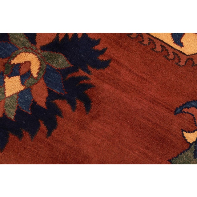 Textile Tribal Kargahi 1980's Rust/Gold Wool Rug - 7'1'' X 9'10'' For Sale - Image 7 of 10