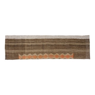 Mid 20th Century Natural Brown & Tan Kilim Runner For Sale