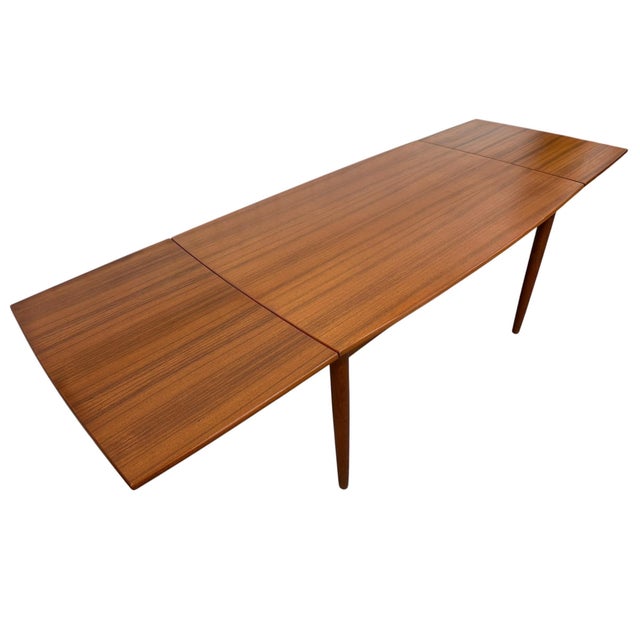 Mid-Century Danish Modern Teak Extension Table - Refinished! For Sale - Image 4 of 11