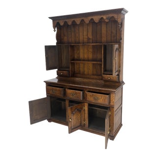 Dovetailed Drawer Quality Farmhouse Welsh Oak Cupboard Breakfront Sideboard MINT For Sale