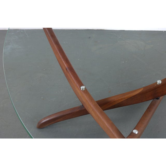 Forest Wilson 1960s Mid Century Modern Forrest Wilson Glass Coffee Table For Sale - Image 4 of 5