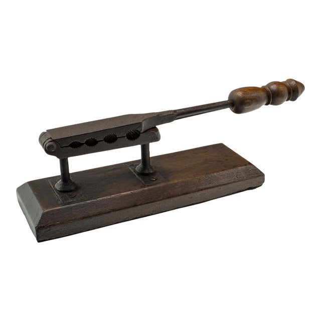 Antique Apothecary Cork Compressor, English, Oak, Wine Bottle, Press, Georgian For Sale