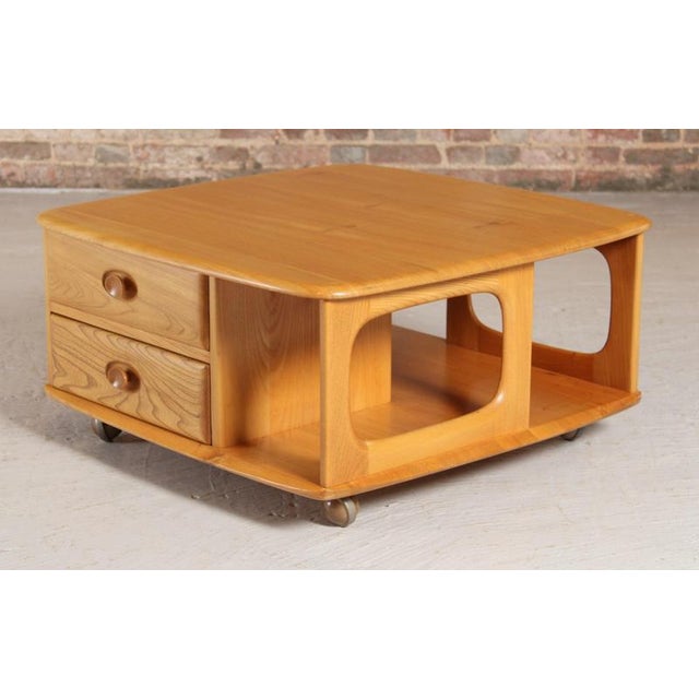 Mid-Century Pandora's Box Side Table in Beech and Elm from Ercol, 1970s For Sale - Image 10 of 13