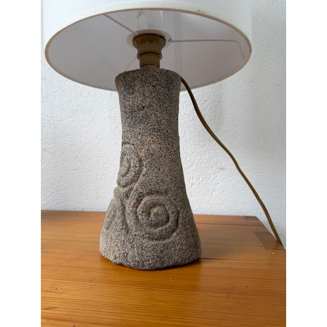 Vintage Carved Stone Table Lamp, 1970s For Sale - Image 14 of 18