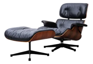 Set of Mid-Century Model 670 and Lounge Chair and 671 Ottoman by Charles and Ray Eames for Herman Miller / Vitra, 1960s-1970s