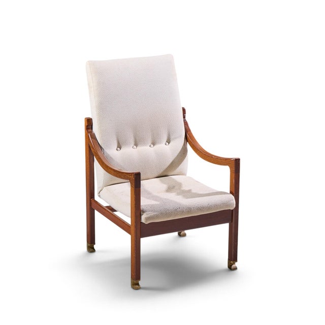 Kofod Larsen for Selig Megiddo Queen of Sheba Mid Century African Wenge Wood and Brass Chair For Sale - Image 9 of 9