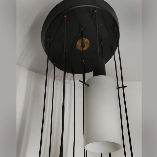 Large Vintage Italian Cascade Suspended Chandelier from Stilnovo, 1960s For Sale - Image 15 of 16