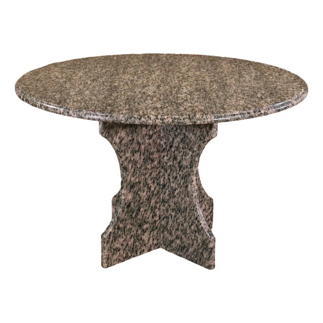 Mid 20th Century Marble Round Top Dining Table For Sale