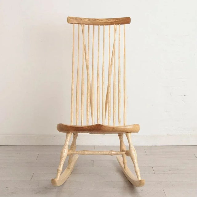 Windsor Rocking Chair in Ash by Peter Quarmby For Sale - Image 4 of 12
