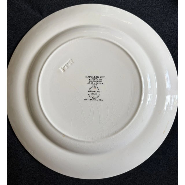 Ceramic 1940s Wedgewood Napoleon Ivy Plates - Set of 9 For Sale - Image 7 of 8