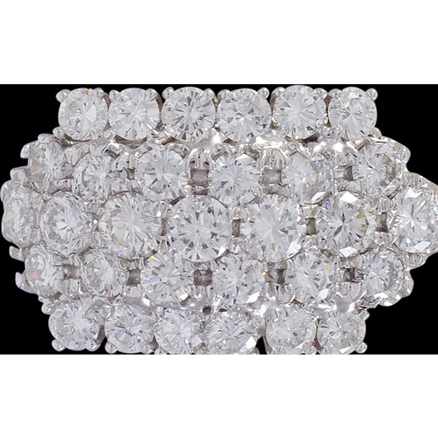 1960s 12 Carat Diamond Cocktail Stud Earrings in 14 Karat White Gold For Sale - Image 4 of 8