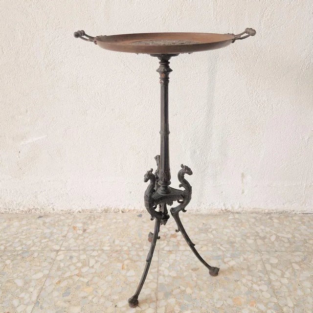 Antique Historicism Flower Pot Stand in Cast Iron For Sale - Image 3 of 10