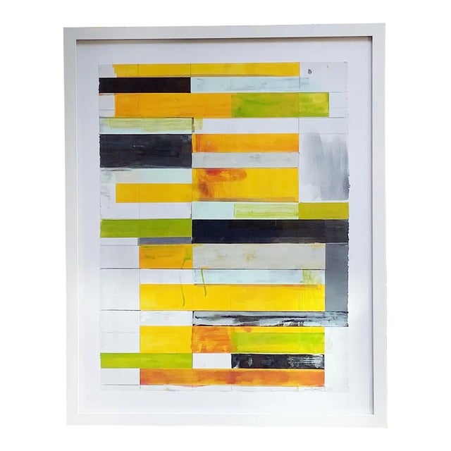 Lloyd Martin American 1956 - Lloyd Martin Abstract Composition in Yellow Acrylic on paper Signed and dated 2013 29.5 x 22...