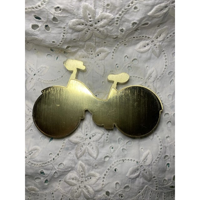 2010s Vintage Gold Tone Bicycle Bike Paperweight Art Sculpture For Sale - Image 5 of 5