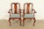 An outstanding pair of Queen Anne or Georgian style armchairs or dining captain chairs By Henkel Harris USA, Circa 1970s...