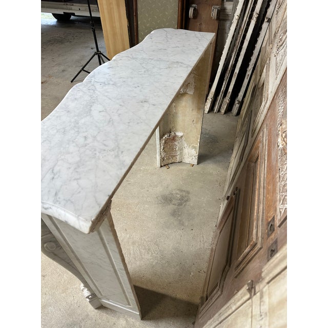 French White Marble Fireplace, 1880 For Sale - Image 16 of 17
