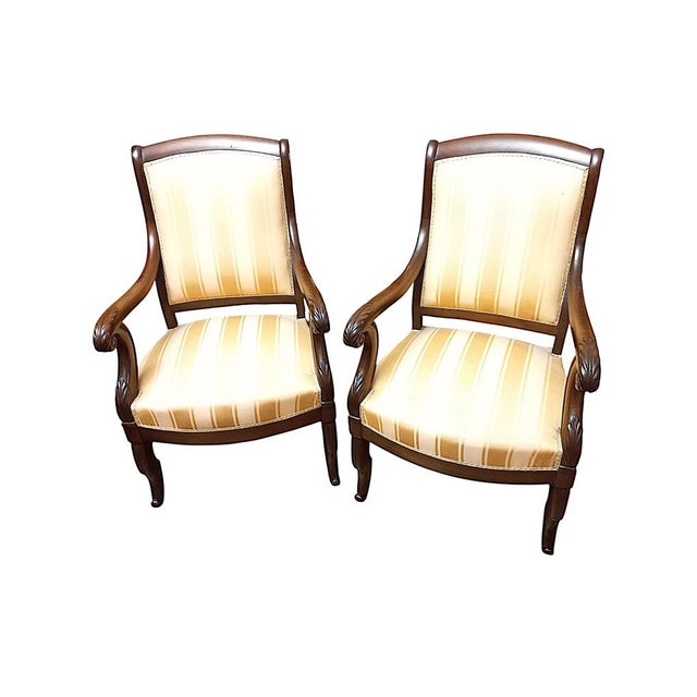 Restoration Armchairs, 1830s, Set of 2 For Sale - Image 11 of 18