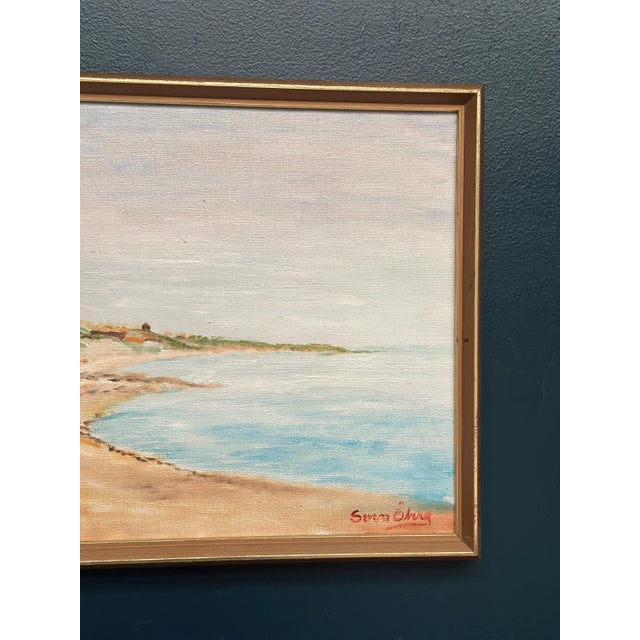 Svan Öberg, Coast, 1960s, Oil Painting on Canvas, Framed For Sale - Image 5 of 13