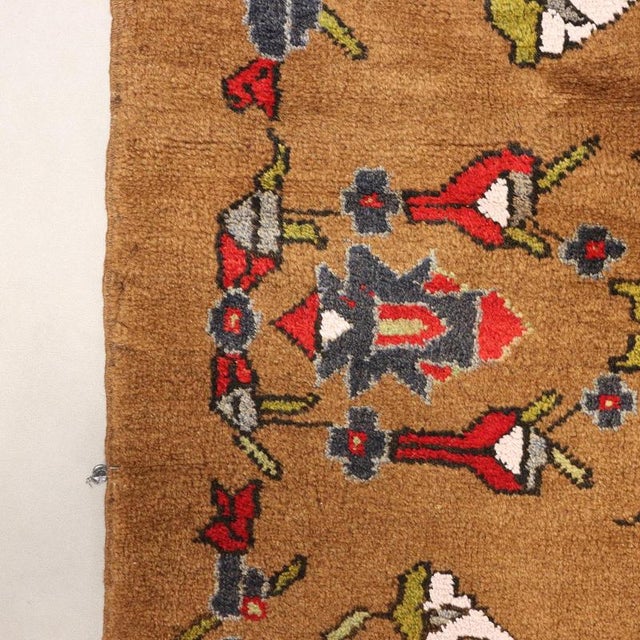Brown Middle Eastern Gabbeh Rug in Wool For Sale - Image 8 of 10