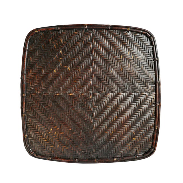 Vintage Akha Thai Square Basket For Sale - Image 4 of 6