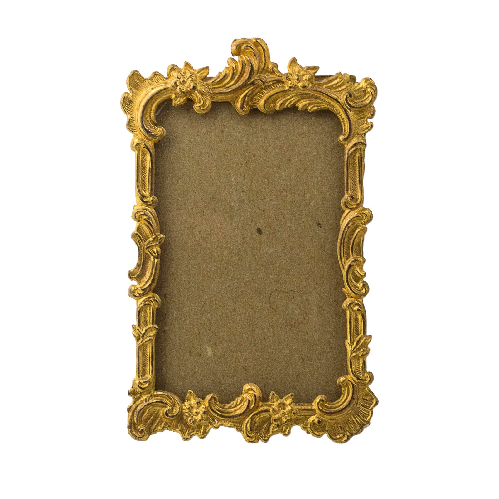 Late 19th Century Vintage Victorian Rococo Revival Gilt Brass Picture