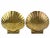 Vintage Mid 20th Century Solid Gold Brass Clamshell Coastal Design Bookends - a Pair For Sale - Image 6 of 6