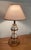 Vintage table lamp, Italian production, 1970s-1980s Structure made of clear solid glass, crafted with overlapping...