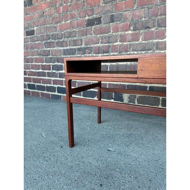 Mid 20th Century Mid Century Danish Modern Coffee Table Game Chess Solid Teak Shelf Kurt Ostervig For Sale - Image 5 of 8