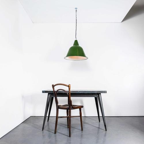 Classic industrial lamps from eastern europe, the shade is enamelled green, the reflective shade is white enamel....