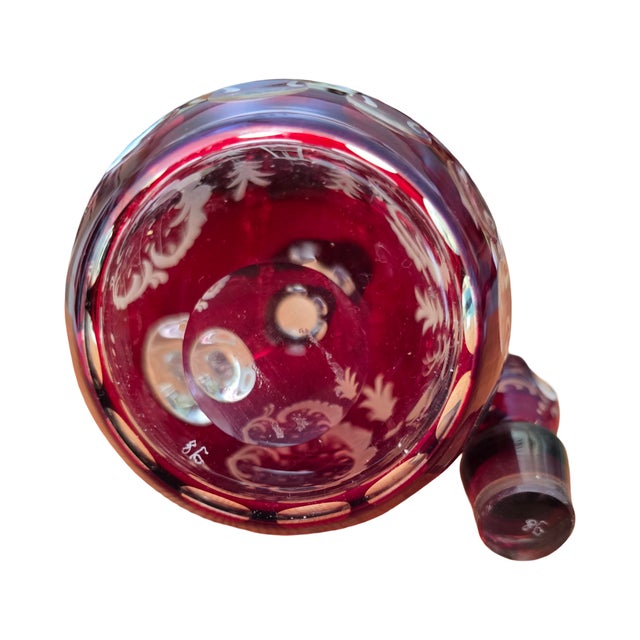 Early 20th Century Early 20th Century Czech Decanter With 8 Glasses For Sale - Image 5 of 11