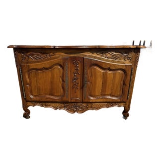 Fine 18th Century French Louis XV Provincial Solid Walnut Sideboard / Buffet. For Sale