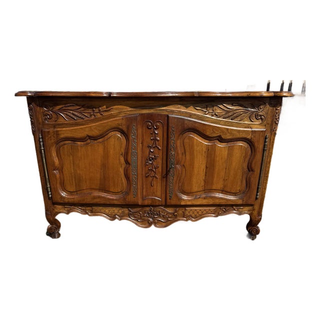 Fine 18th Century French Louis XV Provincial Solid Walnut Sideboard / Buffet. For Sale