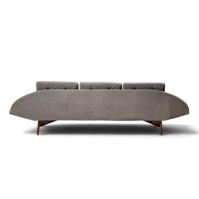Adrian Pearsall for Craft Associates Mid Century Walnut Gondola Sofa For Sale In Chicago - Image 6 of 9