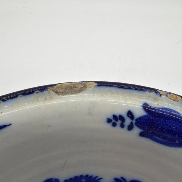 18th/19th Century French Blue & White Faience Centrepiece Bowl - 11.5" For Sale - Image 6 of 15