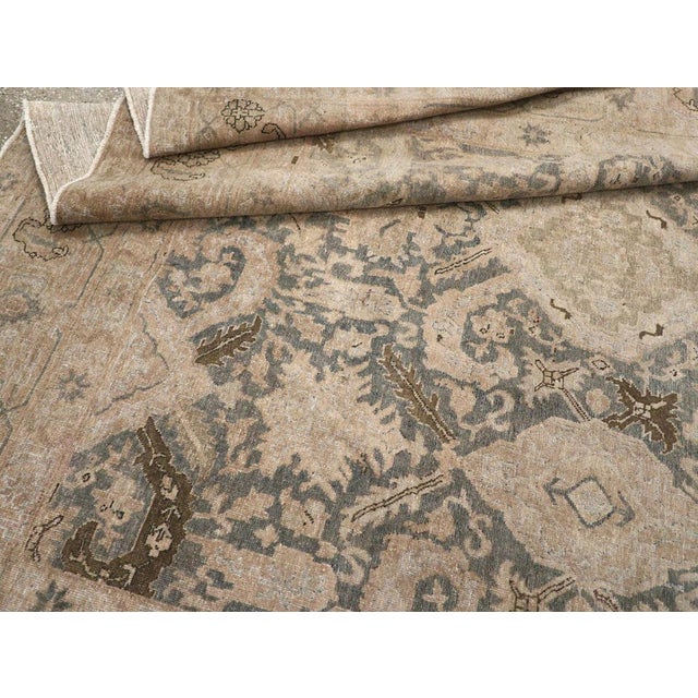 Gray Galerie Shabab Collection Early 20th Century Persian Tabriz Carpet For Sale - Image 8 of 8