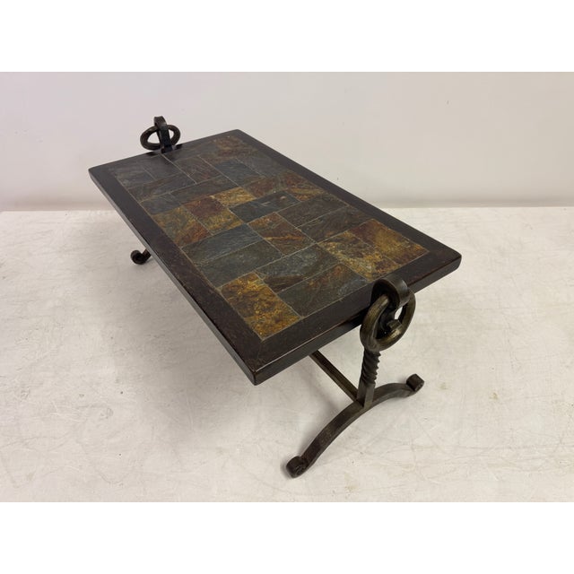 Brutalist Iron and Tile Topped Coffee Table, 1970s For Sale - Image 16 of 18