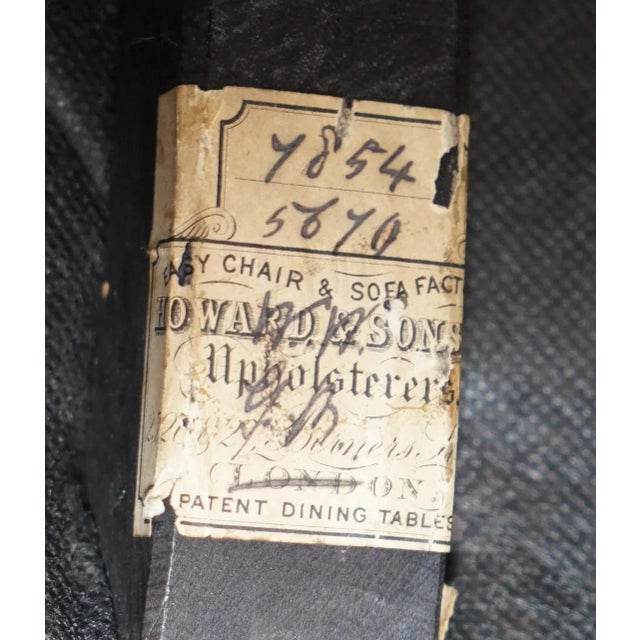 Victorian Ticking Fabric Upholstered Double Wingback Sofa Armchair from Howard & Sons For Sale - Image 18 of 18