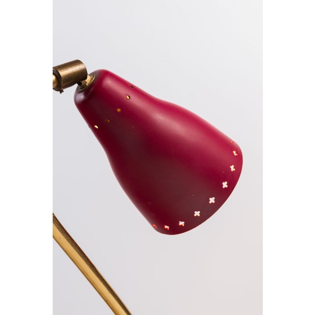 Brass Wall Lamp with Perforated Metal Shade, Sweden, 1950s For Sale - Image 12 of 15