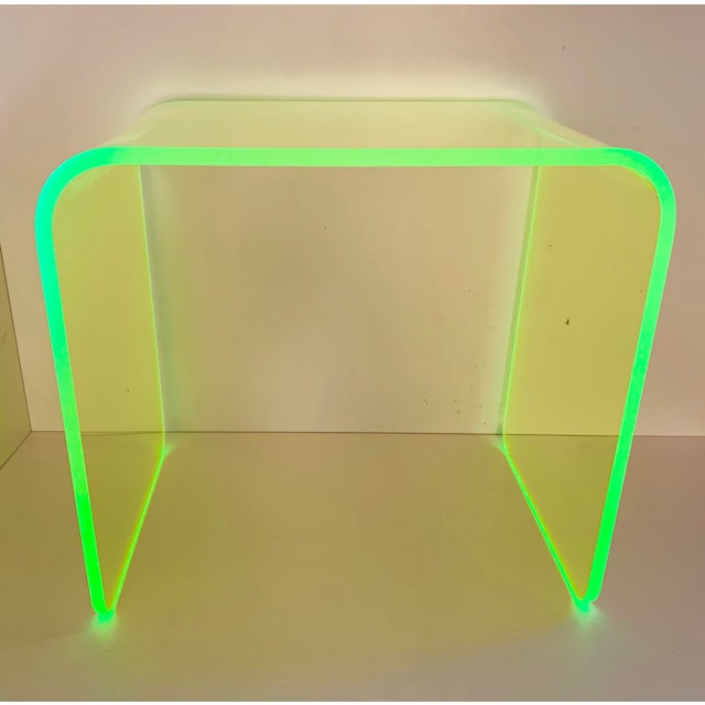 The Side Piece Side Table In Neon Green Chairish