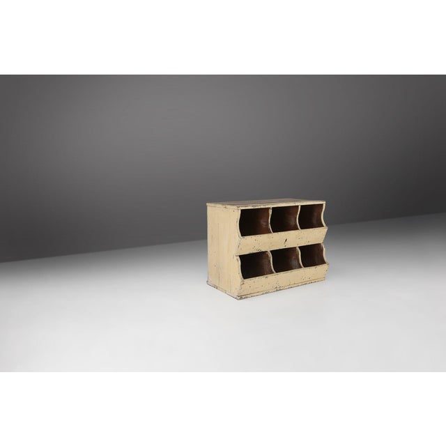 Industrial Compartment Cabinet with Rich Patina, France, 1890s For Sale - Image 9 of 11